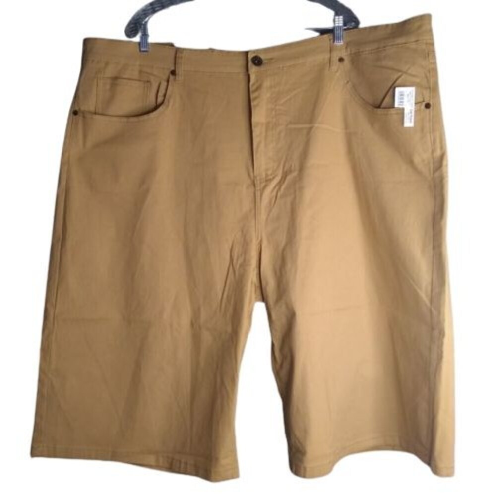 Reset Premium Shorts Flat Front Cotton Blend Men's Size 50 Brown